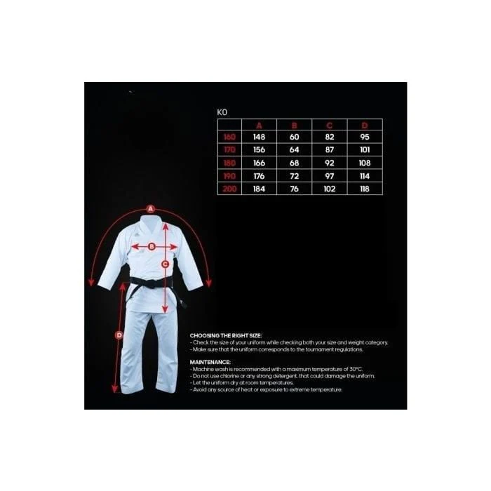 adidas Adi-Zero Karate Suit WKF Approved Kumite Gi Red & Blue Uniform Set - Image 10