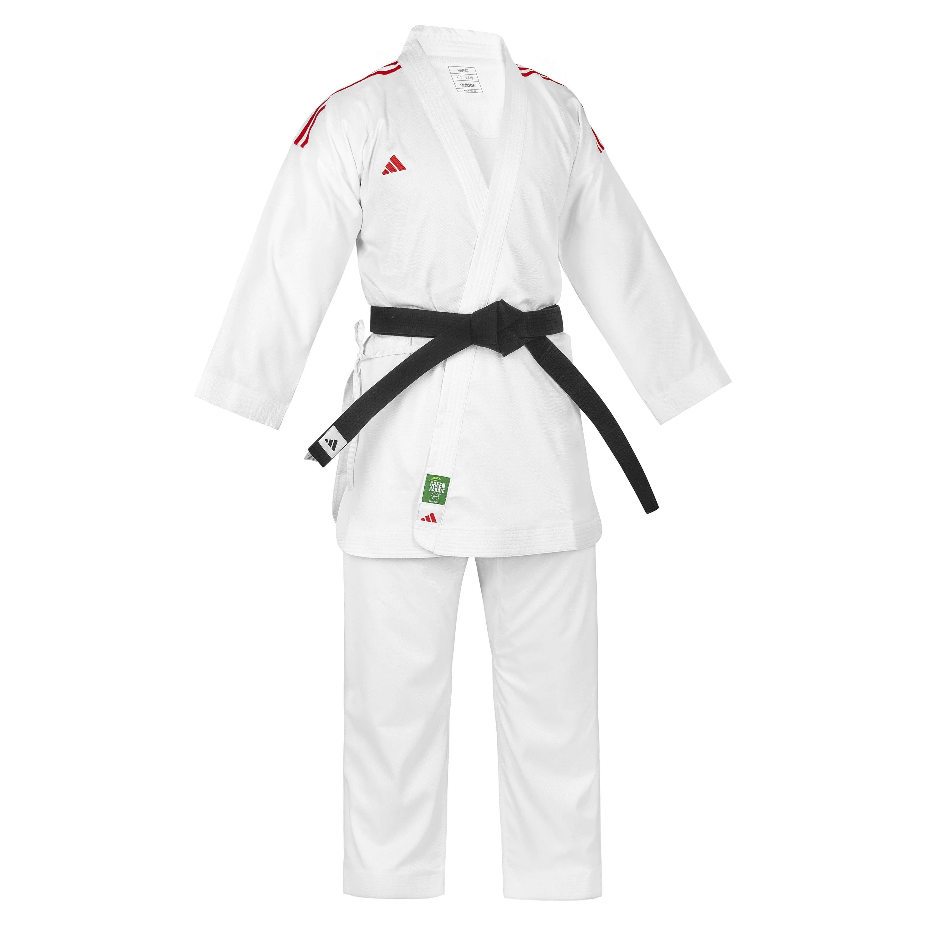 adidas Adi-Zero Karate Suit WKF Approved Kumite Gi Red & Blue Uniform Set - Image 3