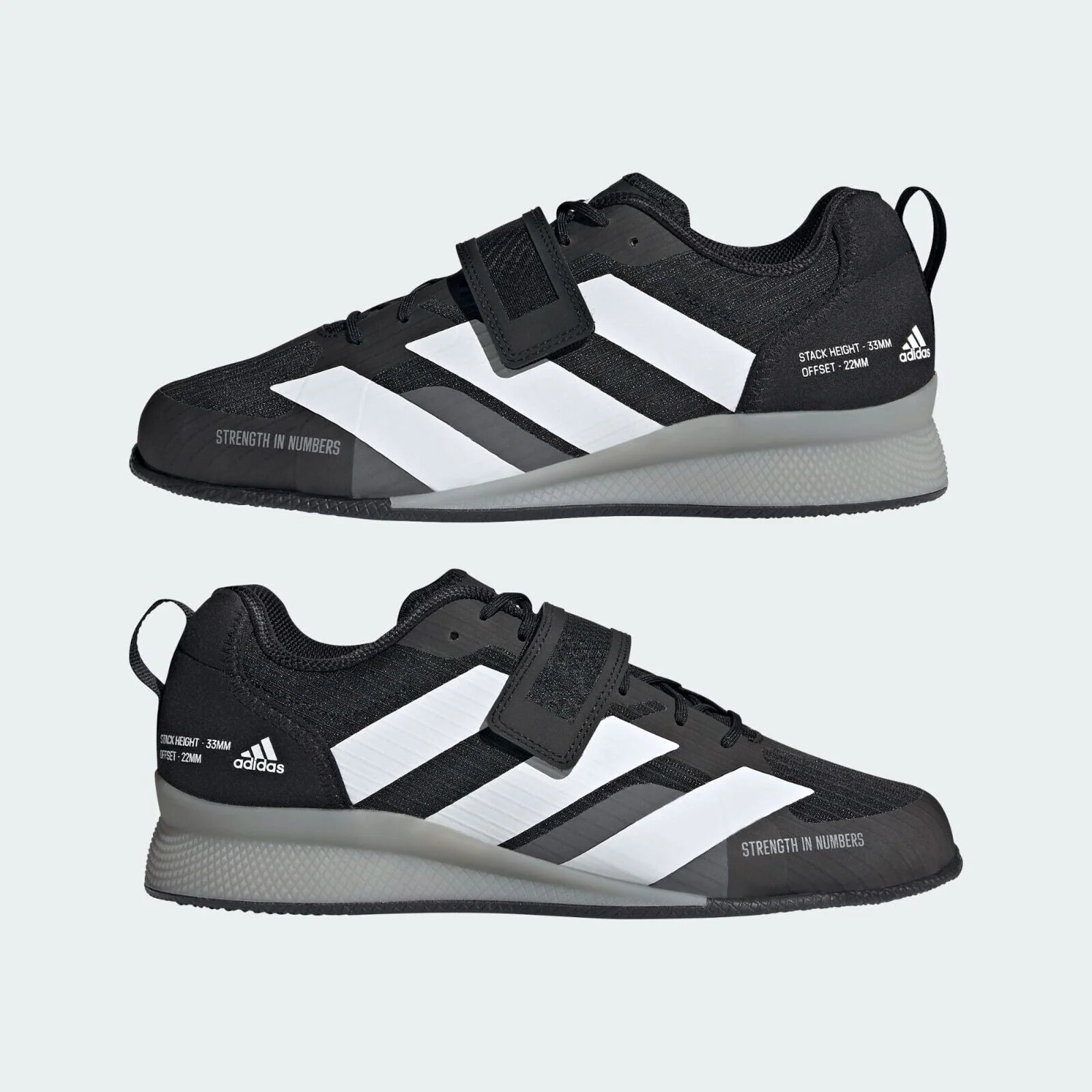adidas Mens Adipower III Squat Shoes Black Weightlifting - Image 6
