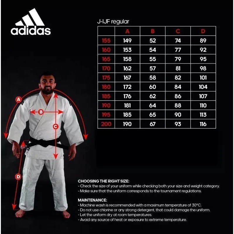 adidas Champion III IJF JACKET Judo Red Label Heavyweight Gi Top - Image 13
