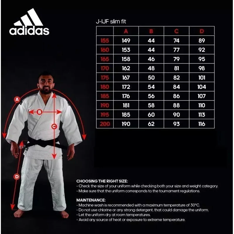 adidas Champion III IJF JACKET Judo Red Label Heavyweight Gi Top - Image 14