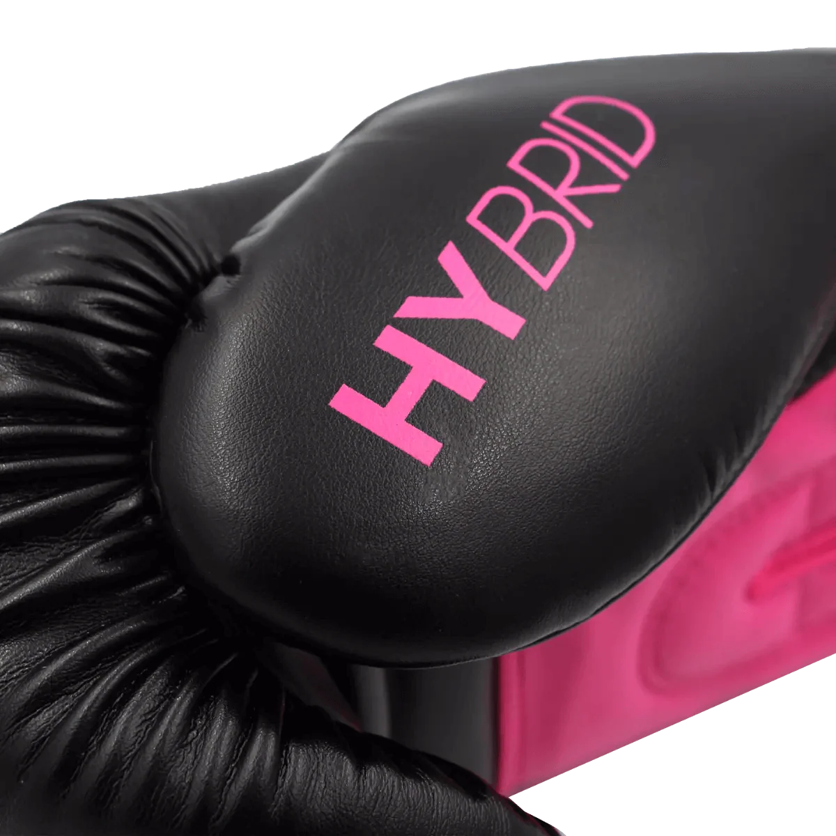 adidas Hybrid 100 Womens Boxing Gloves Black & Pink - Image 3