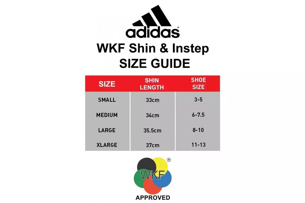 adidas Karate Shin Instep Guards WKF With Foot Pads - Image 10
