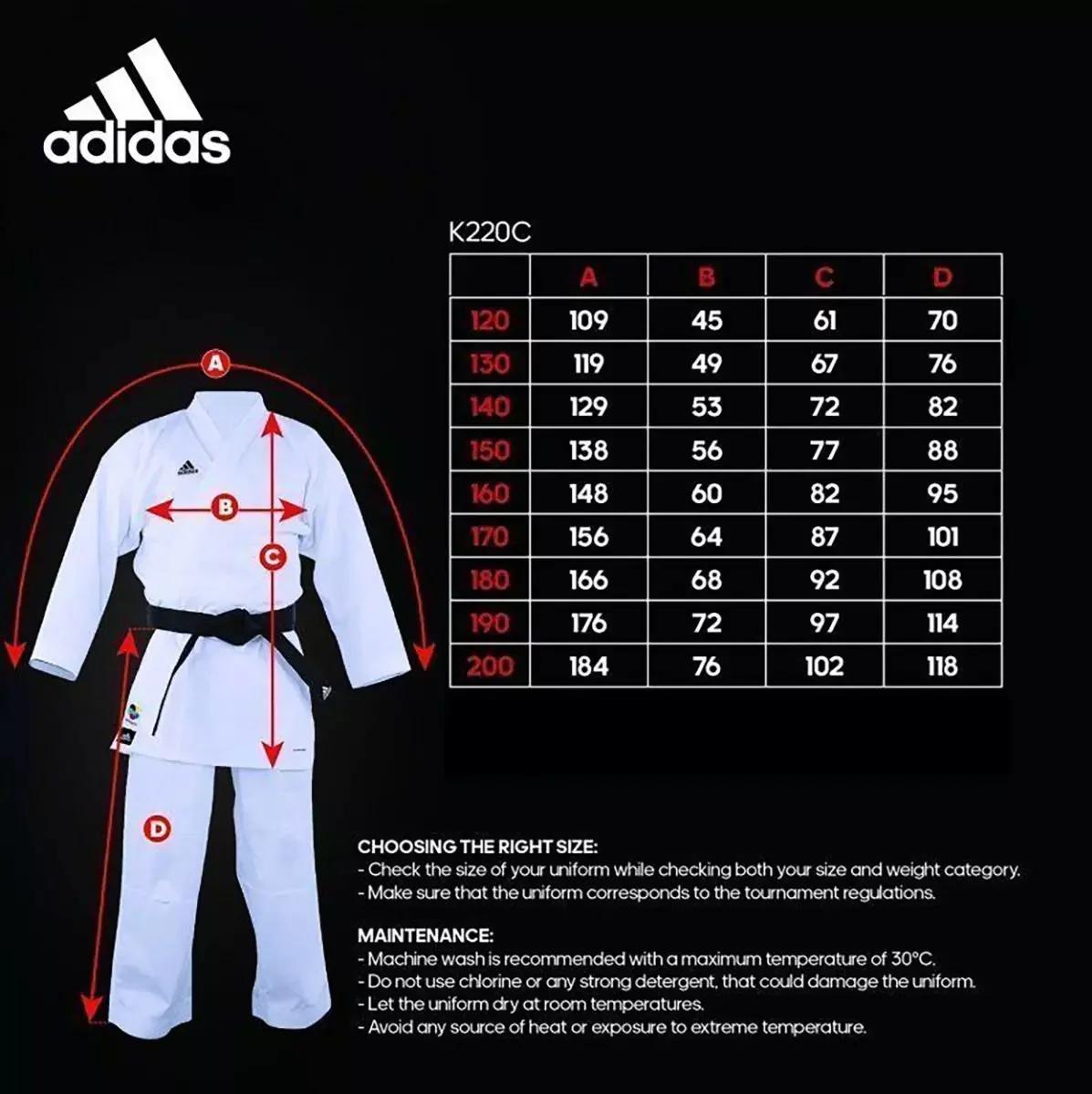 adidas Kids Karate Gi WKF Club Suit 8oz Polycotton White - Image 4